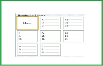 Numbering